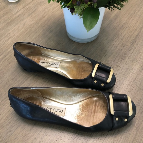 Jimmy Choo Shoes - Jimmy Choo MORSE Flats with Brass Signature Buckle